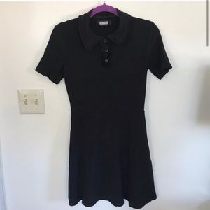 Reformation Black Mini dress with Collar